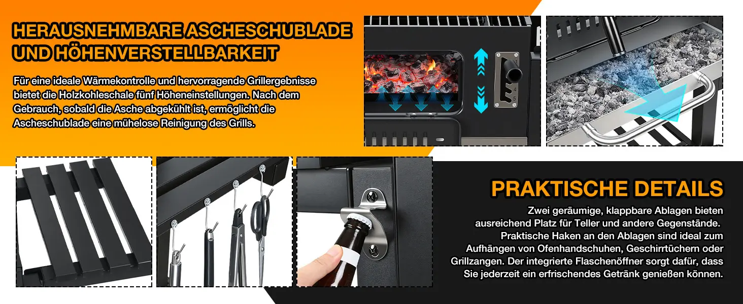 Barbecue à charbon en acier — contenu détaillé 2