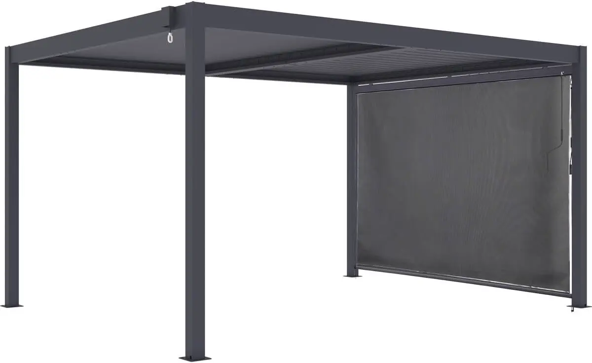Pergola bioclimatique avec Store en Aluminium Windsor - 3 x 4 m - Gris