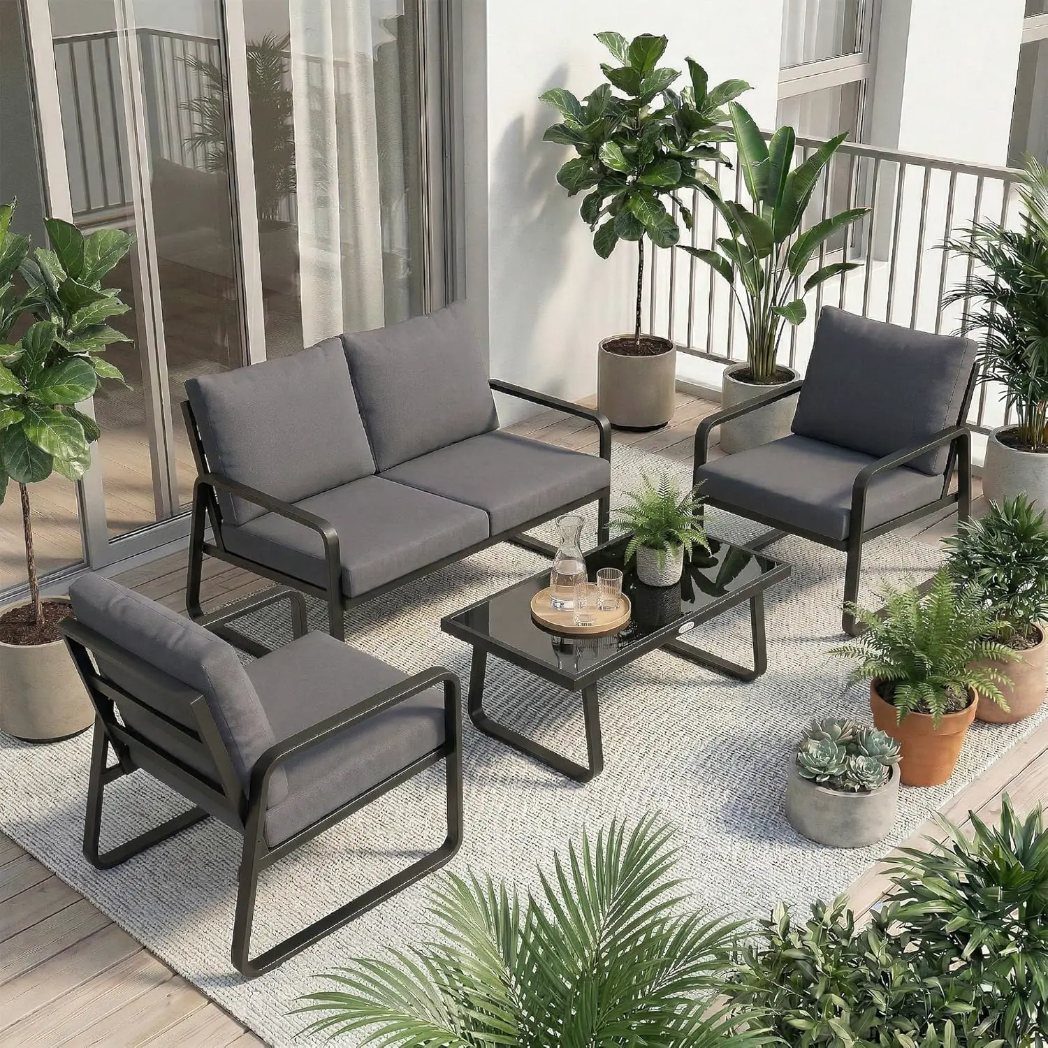 Salon de jardin en métal vue 8