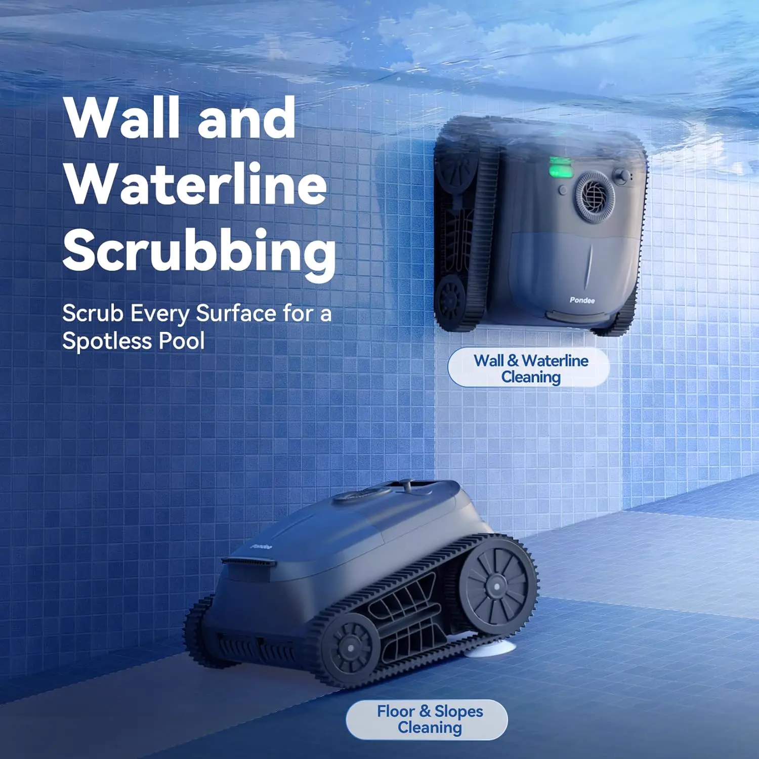 Robot piscine sable 300 m² vue 6