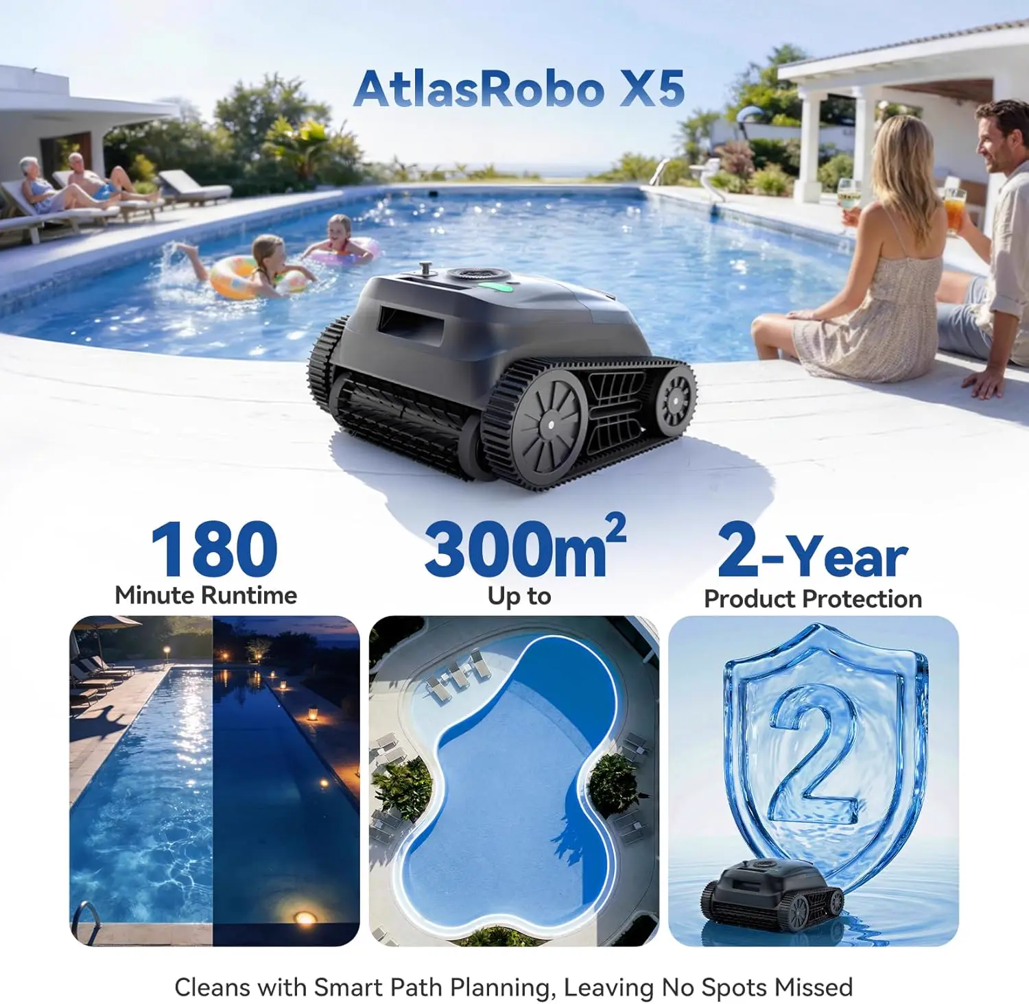 Robot piscine sable 300 m² vue 9