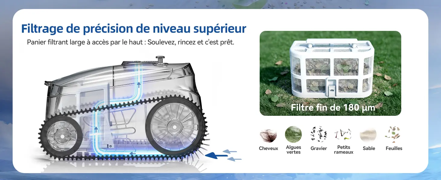Robot piscine sable 300 m² — contenu détaillé 5