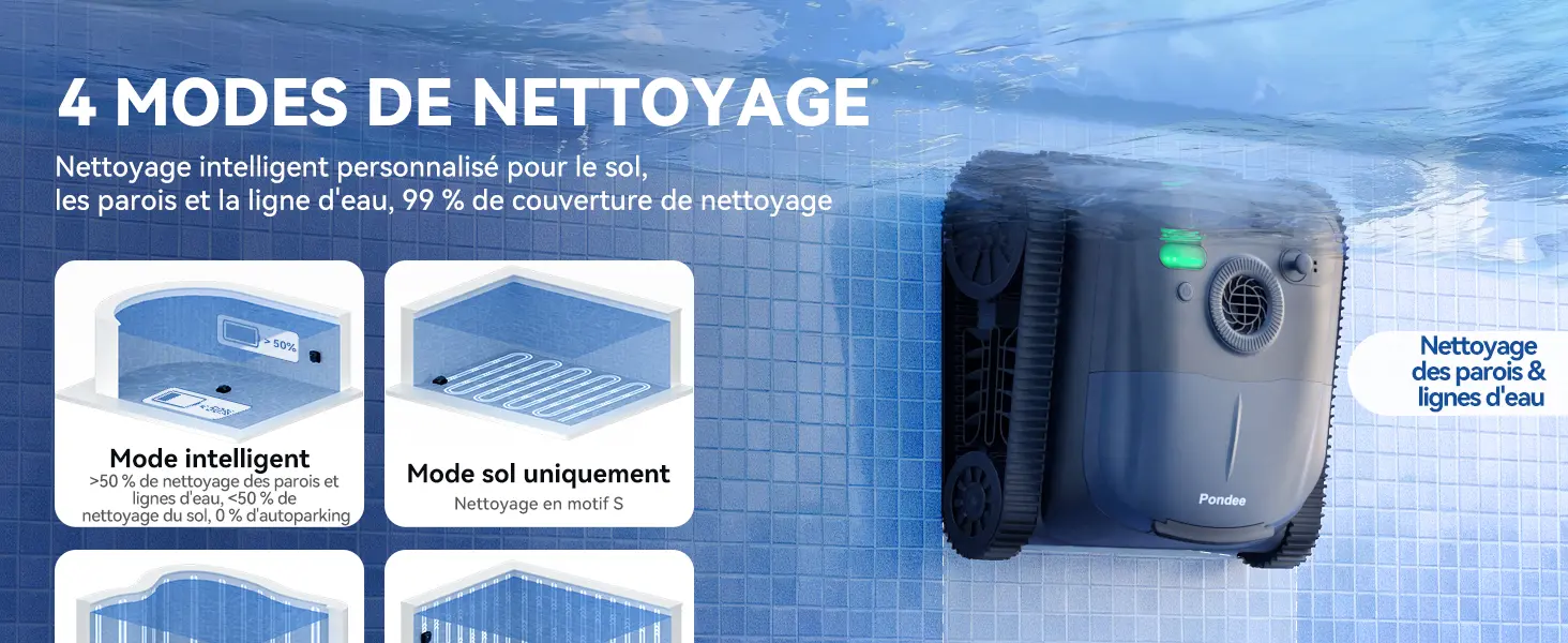 Robot piscine sable 300 m² — contenu détaillé 6