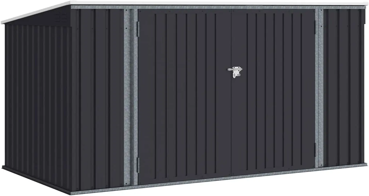 IDMarket - Abri de Jardin XXL en métal Gris Anthracite verrouillable