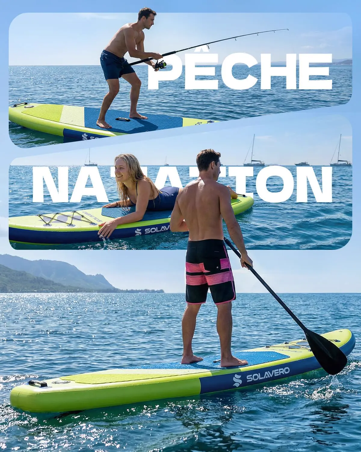Paddle gonflable vert 83 × 15 cm vue 7