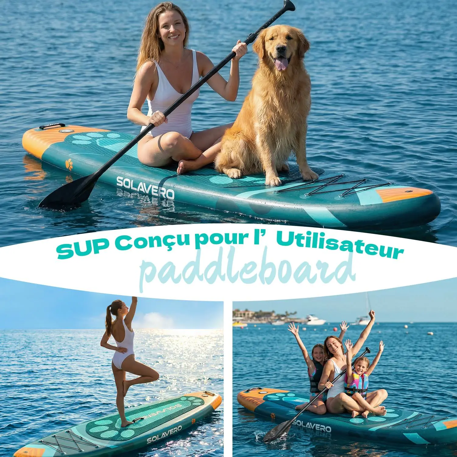 Paddle gonflable vert 83 × 15 cm vue 7