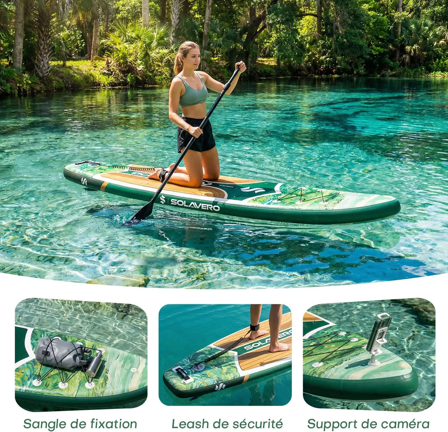Paddle gonflable marron 83 × 15 cm vue 5
