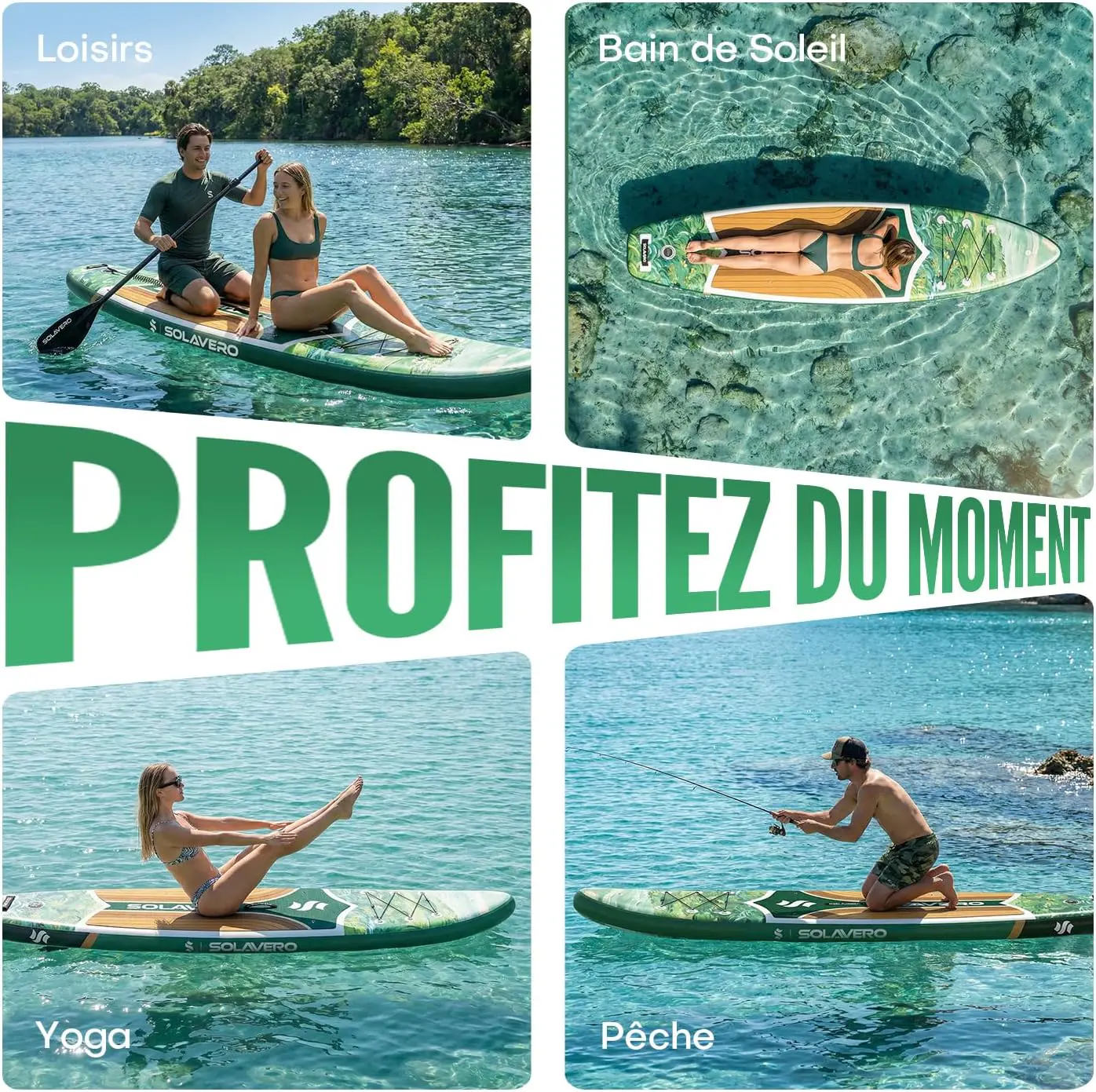 Paddle gonflable marron 83 × 15 cm vue 6