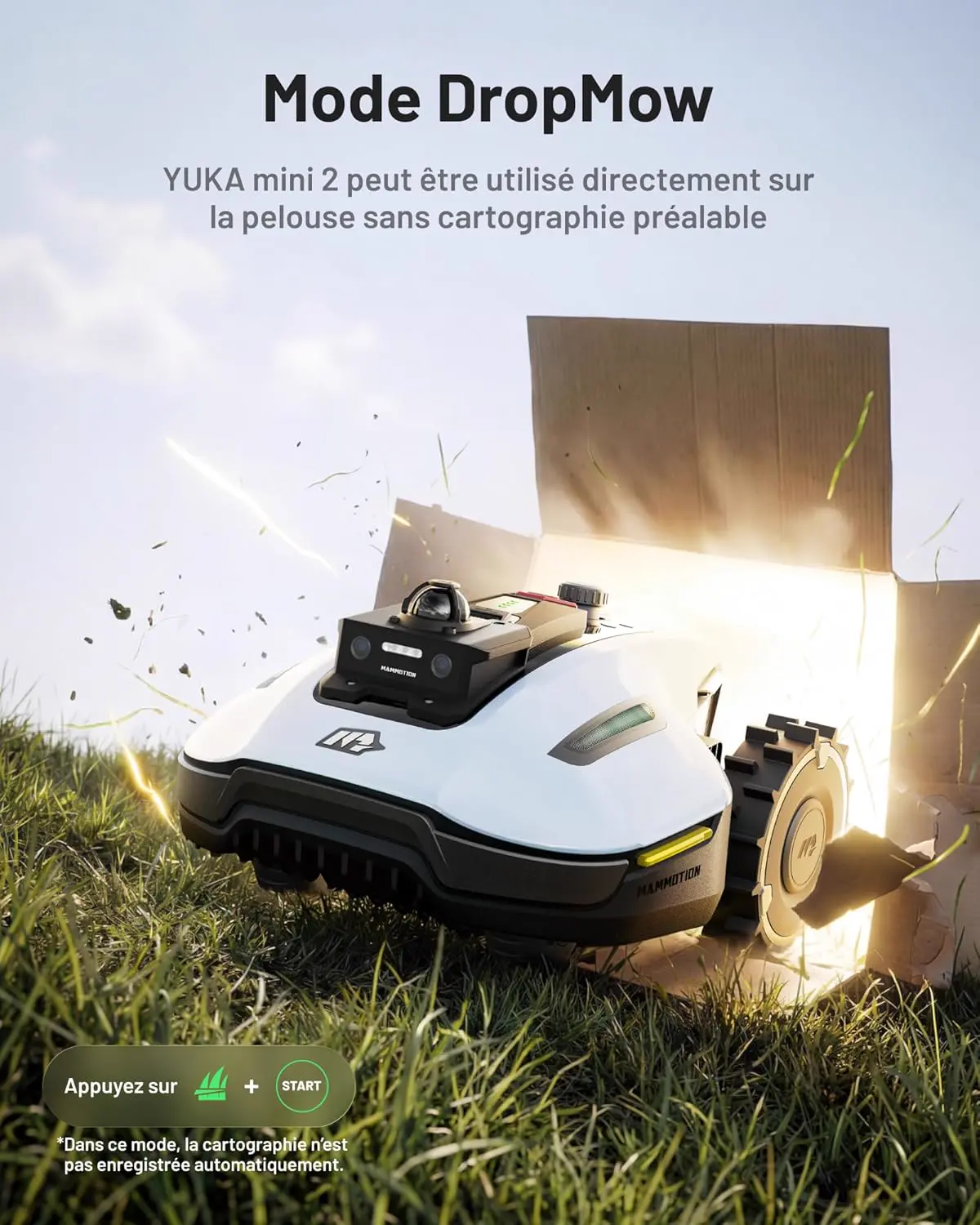 Robot tondeuse MAMMOTION YUKA Mini 2 800 LiDAR Robot Tondeuse vue 5