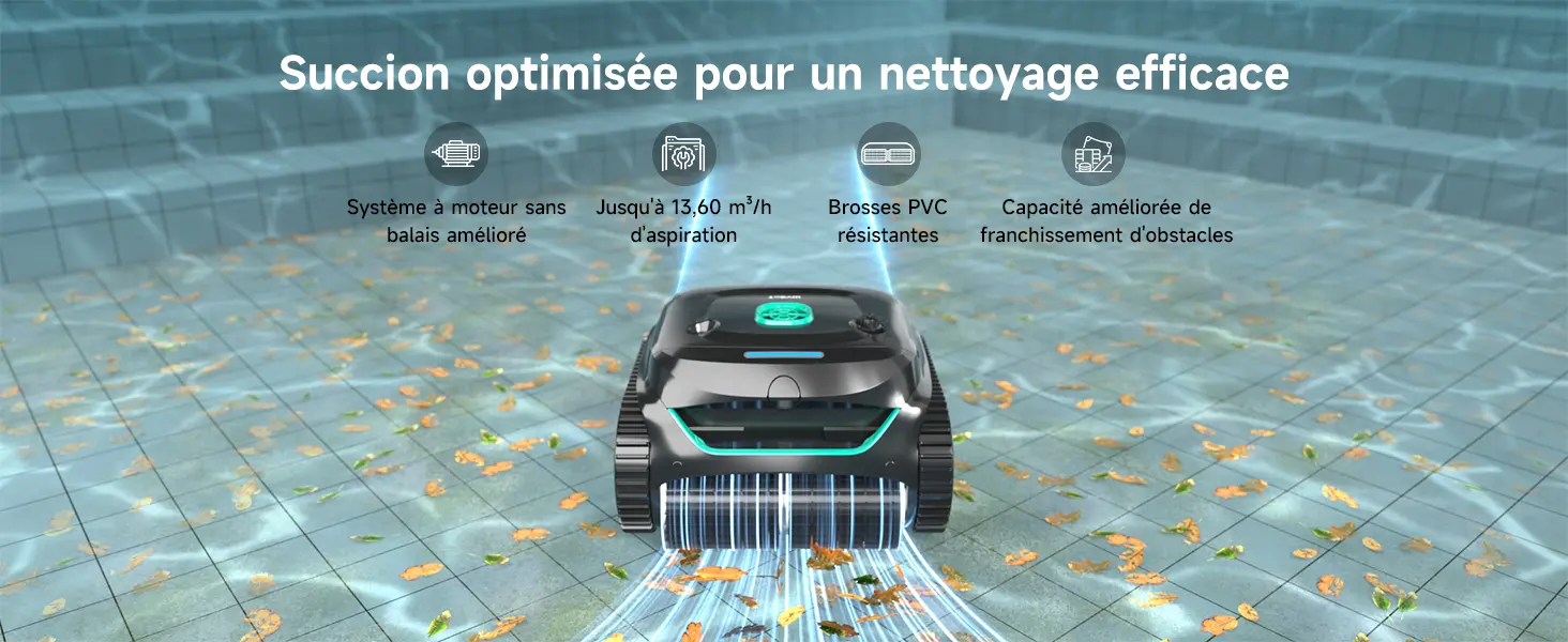 Robot piscine noir 150 m² — contenu détaillé 2