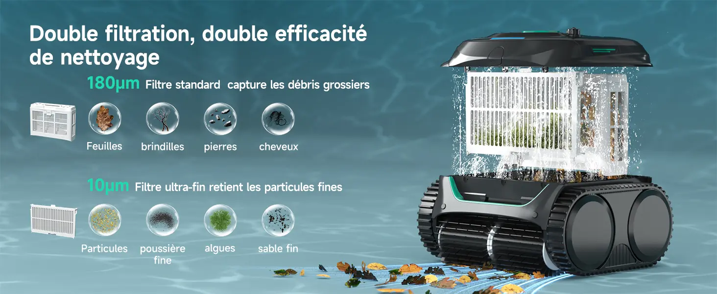 Robot piscine noir 150 m² — contenu détaillé 4