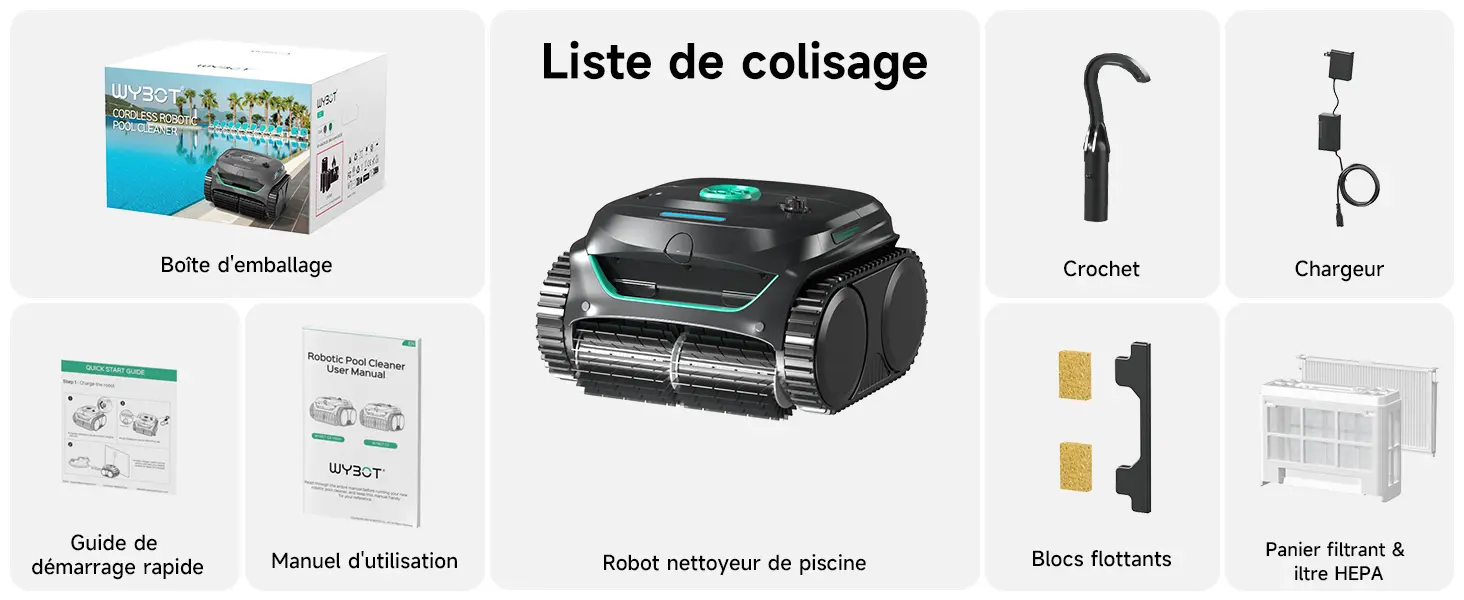 Robot piscine noir 150 m² — contenu détaillé 17
