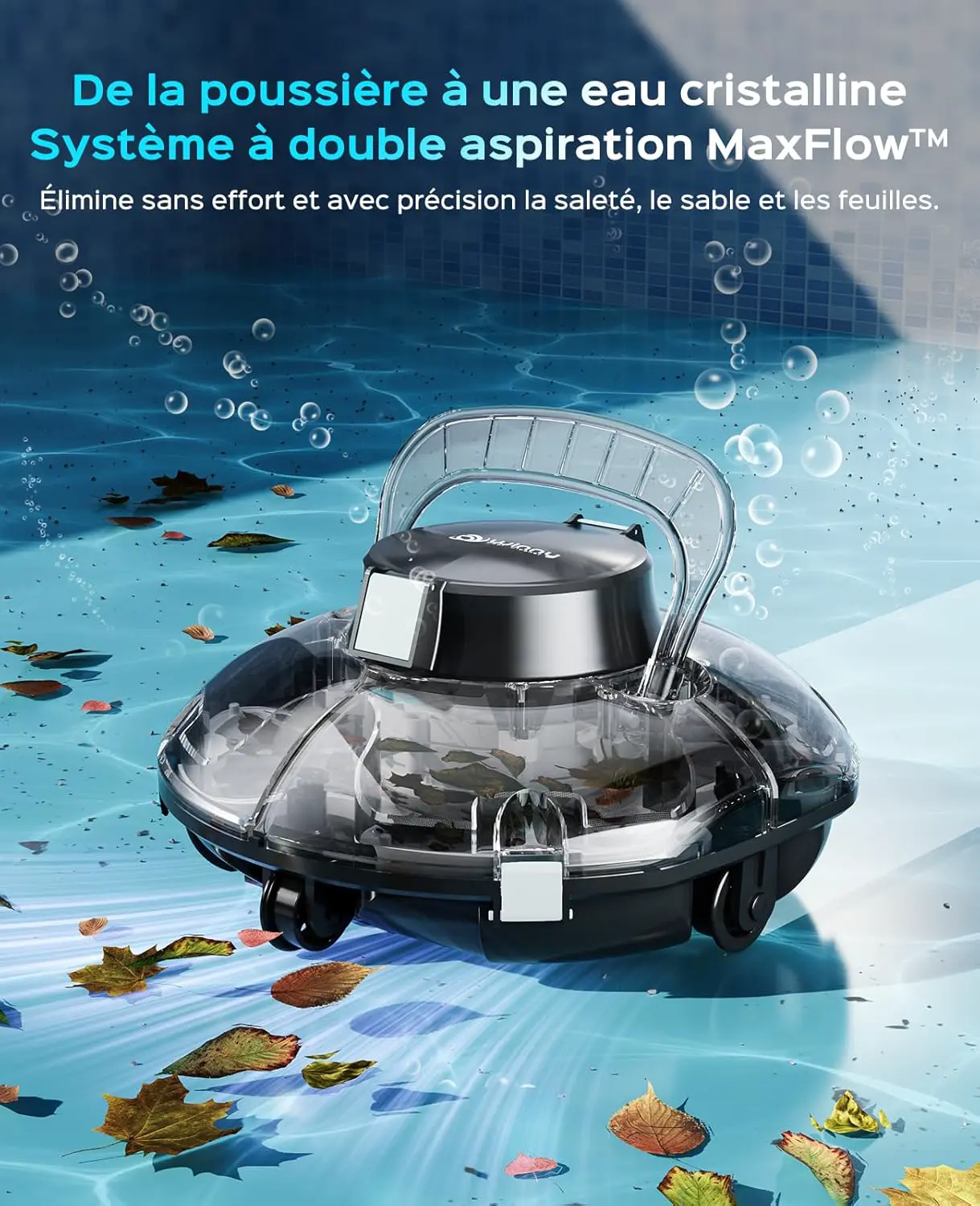 Robot piscine sable 19,5 x 37,5 cm vue 2