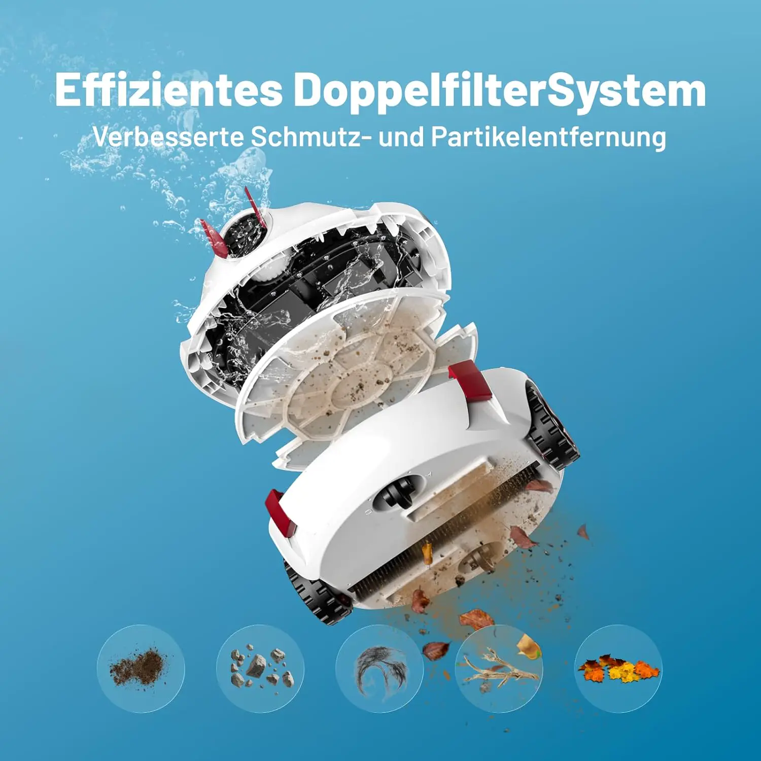 Robot piscine sable 1100 m² vue 4