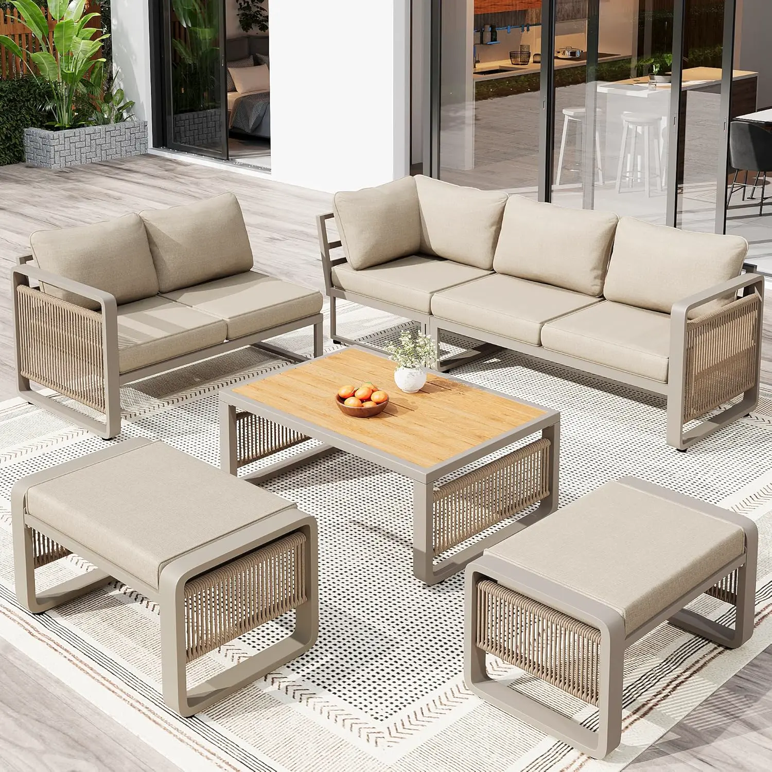 Salon de Jardin Exterieur 6/8 Personnes