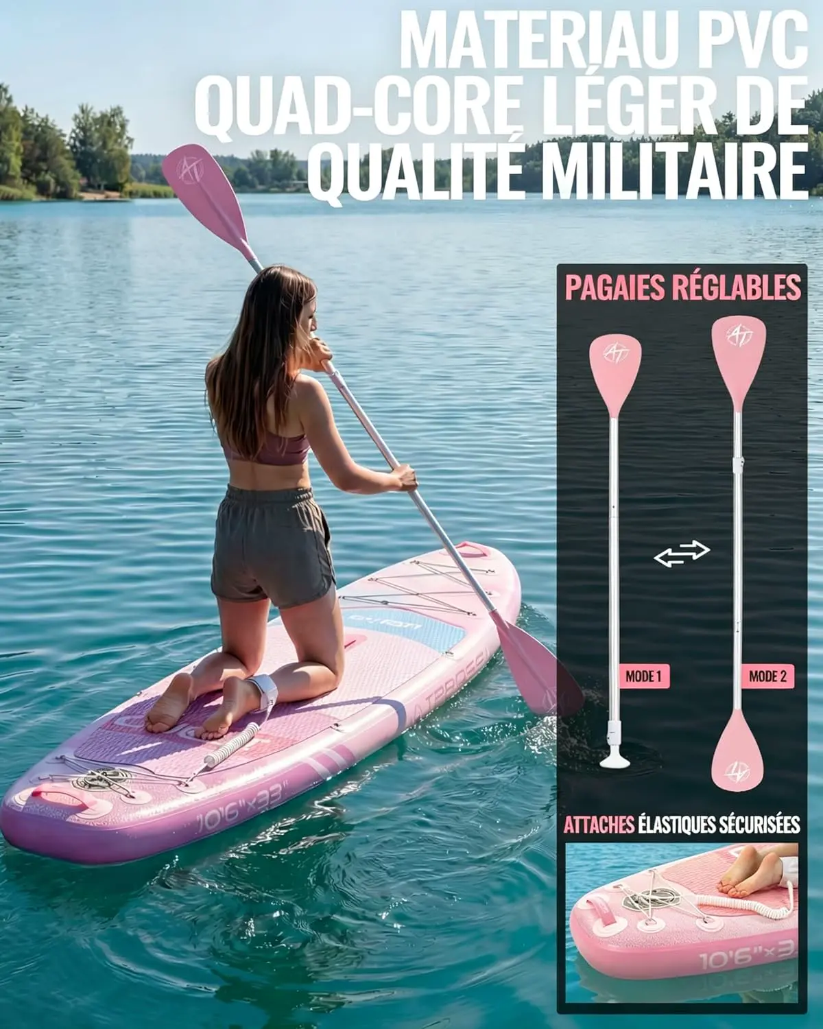 Paddle gonflable Stand Up Paddle Gonflable Adulte avec Siège K… vue 6