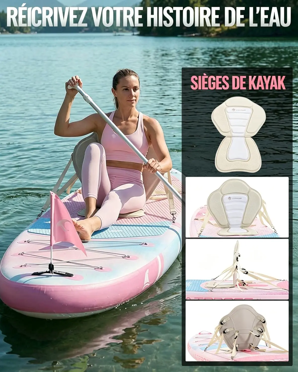 Paddle gonflable Stand Up Paddle Gonflable Adulte avec Siège K… vue 7