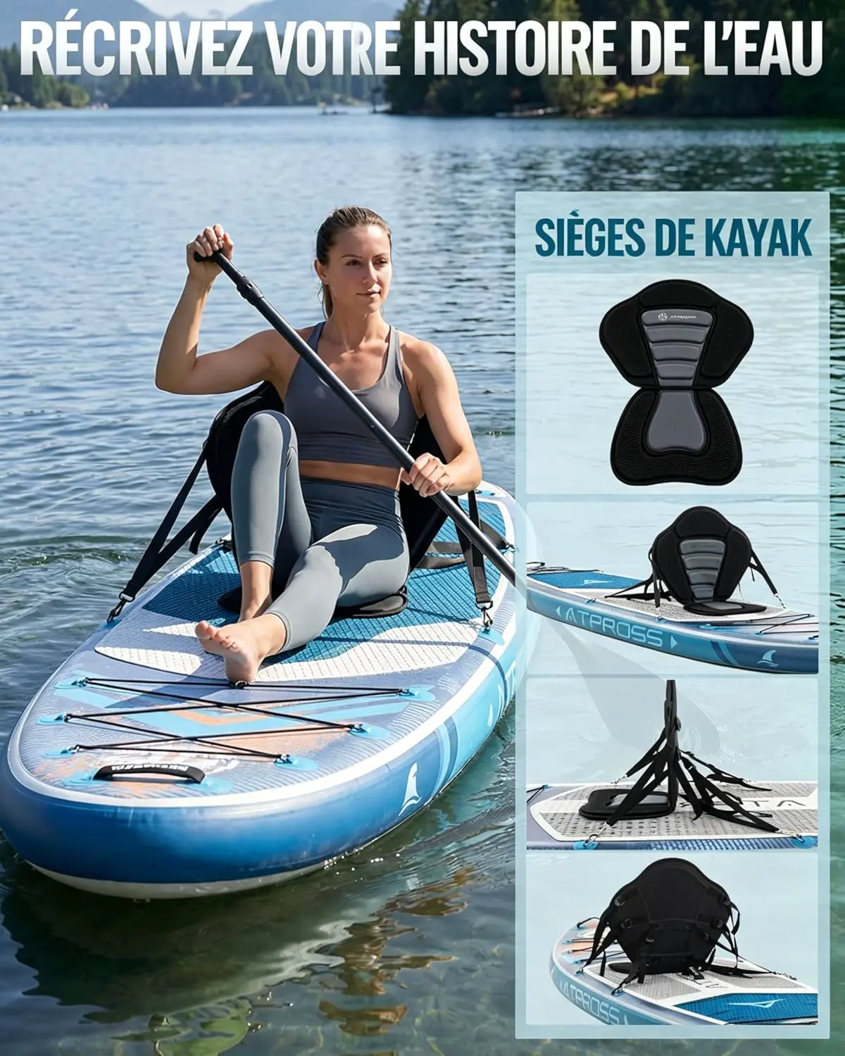 Paddle gonflable Stand Up Paddle Gonflable Adulte avec Siège K… vue 4