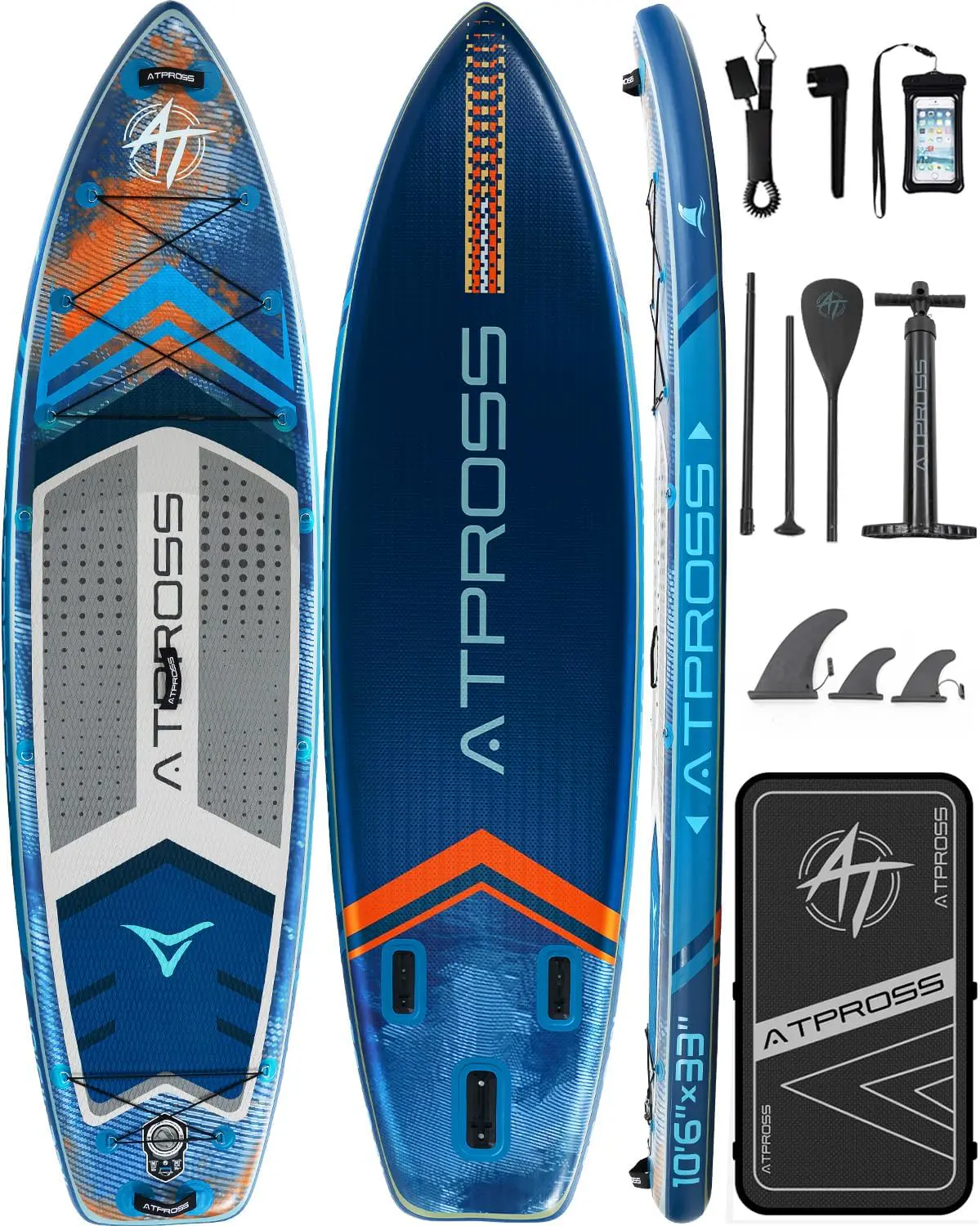 Paddle gonflable bleu vue 1