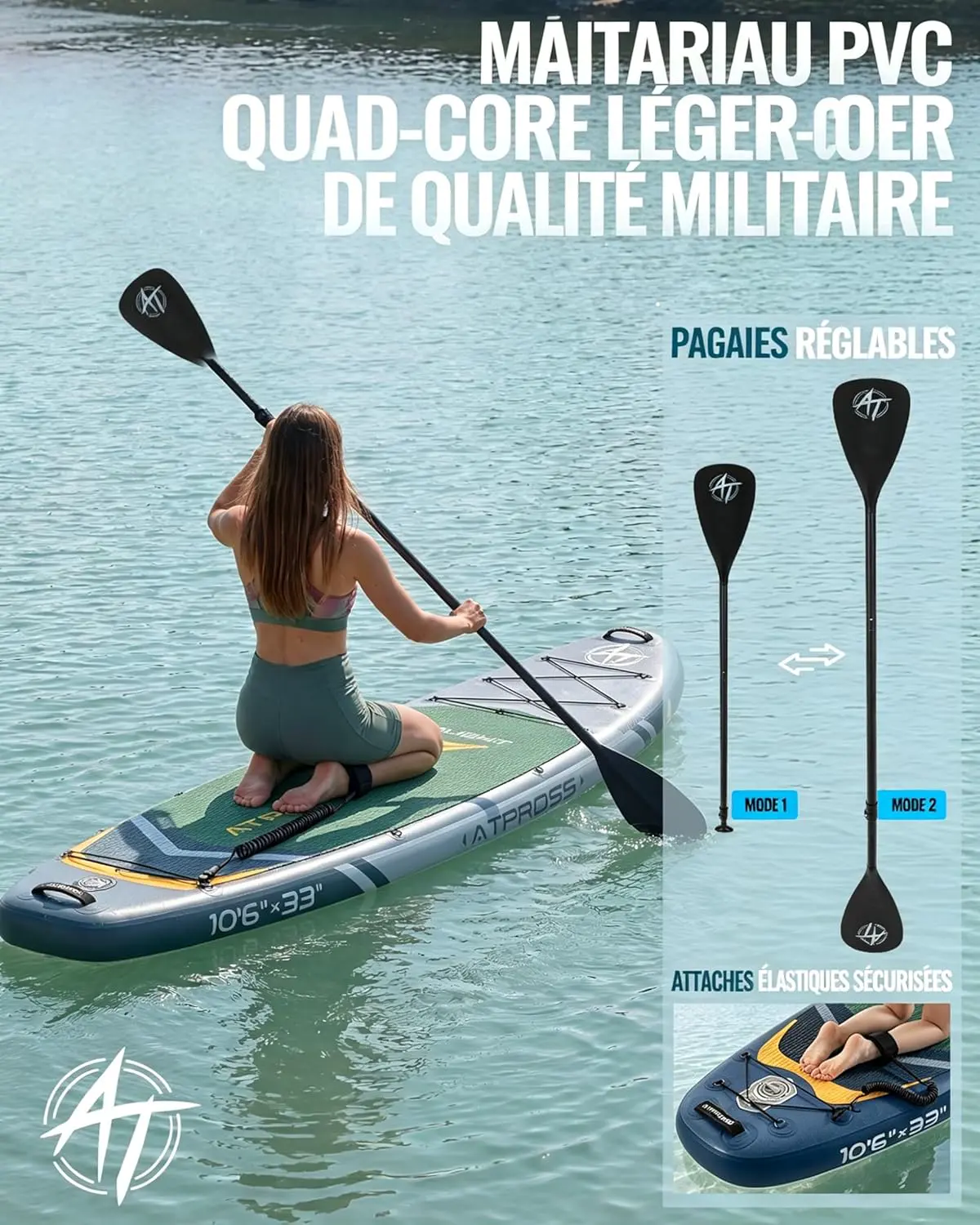 Paddle gonflable Stand Up Paddle Gonflable Adulte avec Siège K… vue 6