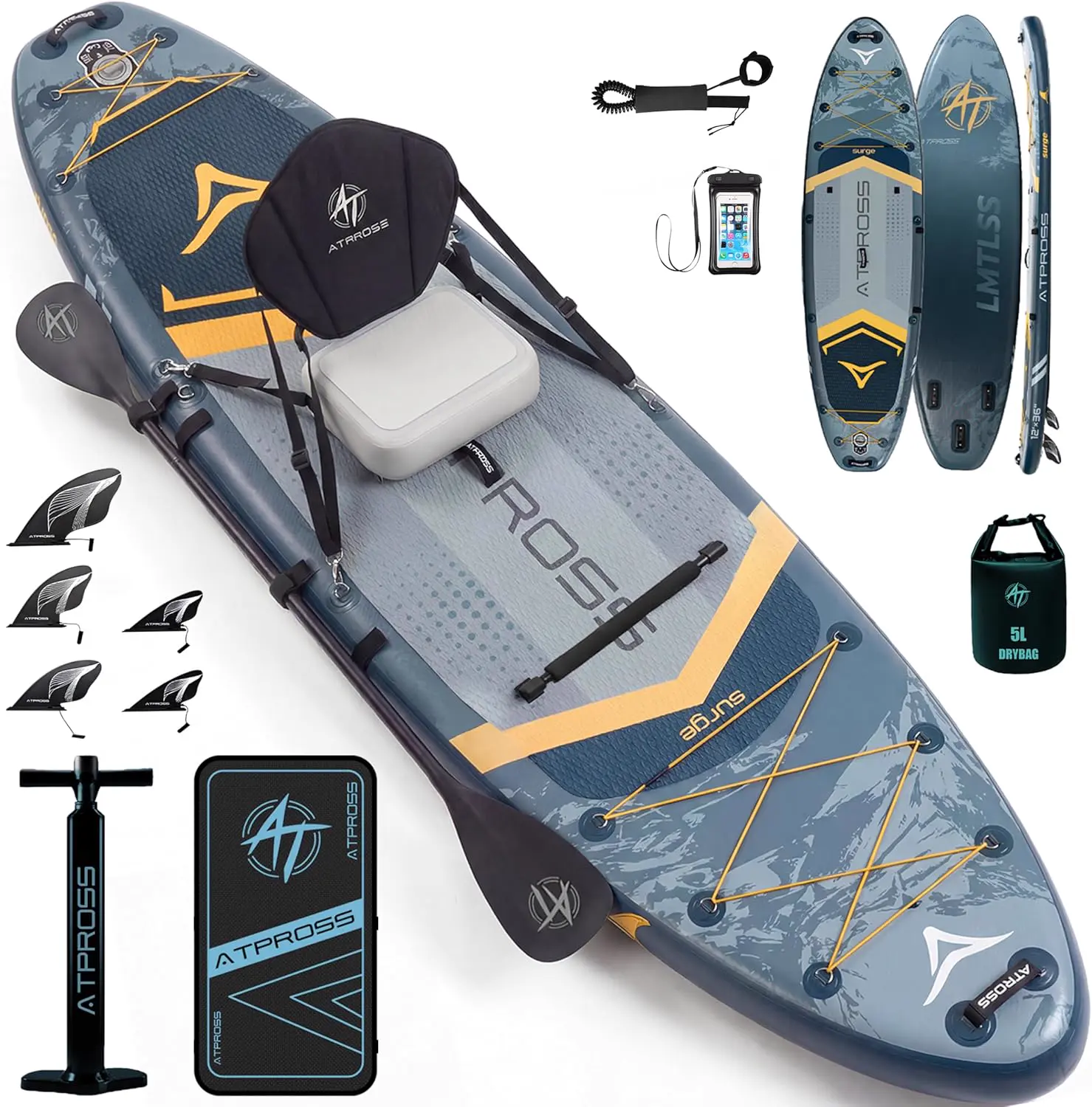 Planche de Paddle Gonflable Adulte avec Siège Kayak & Accessoires