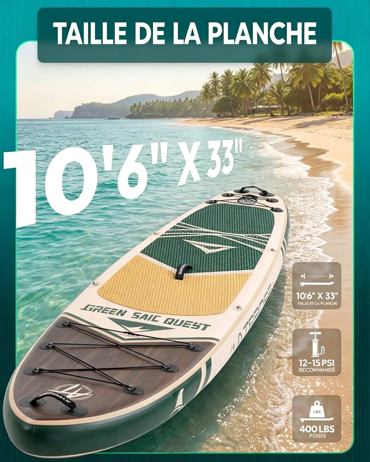 Paddle gonflable Stand Up Paddle Gonflable Adulte avec Siège K… vue 3