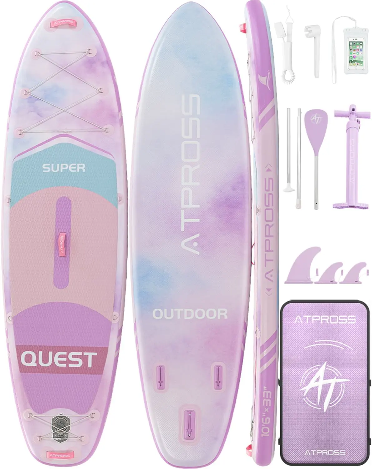 Stand Up Paddle Gonflable Adulte avec Siège Kayak & Accessoires