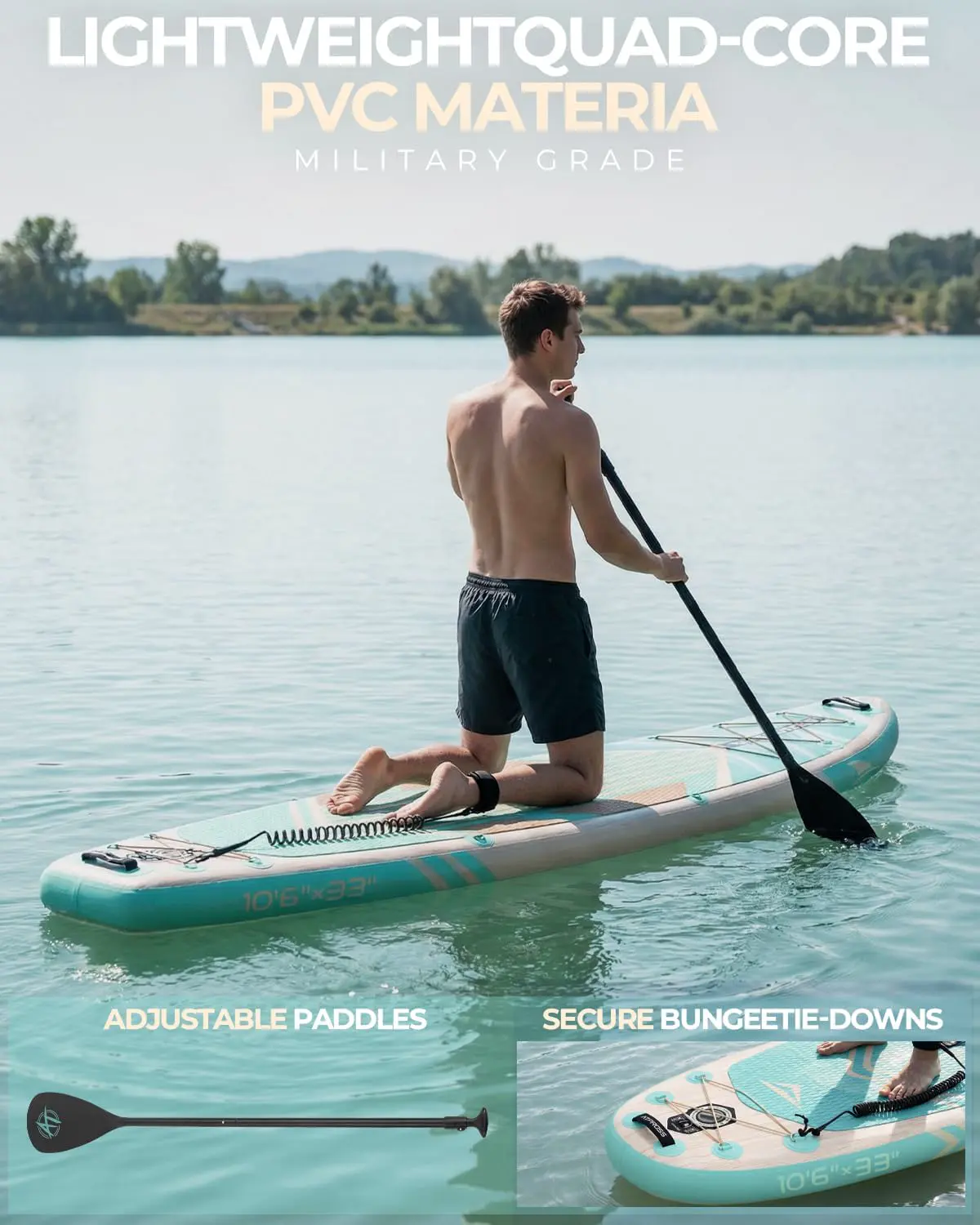 Paddle gonflable en bois vue 7