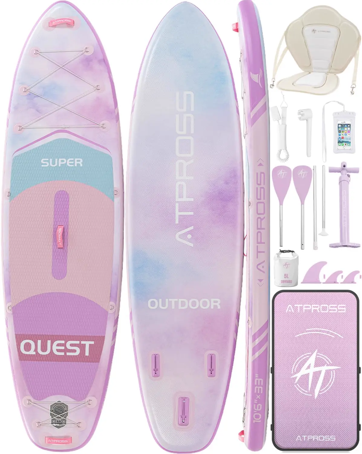 Stand Up Paddle Gonflable Adulte avec Siège Kayak & Accessoires