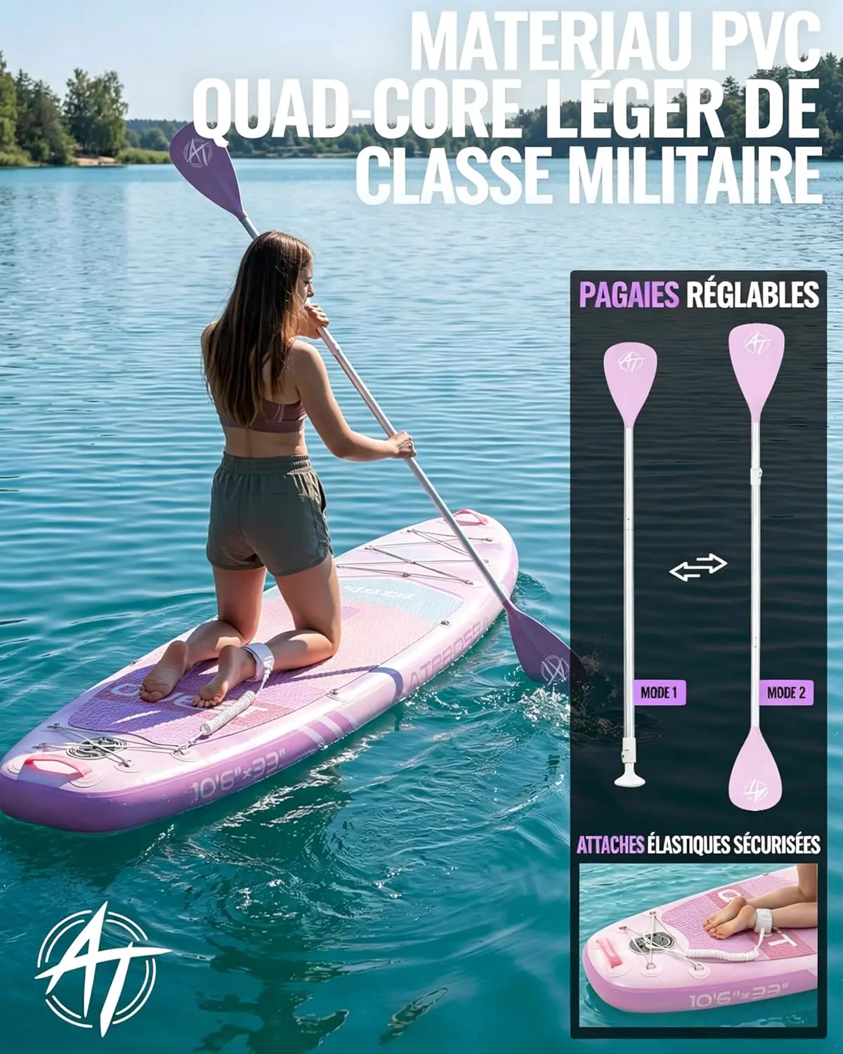 Paddle gonflable 2 places 320 x 84 cm vue 5