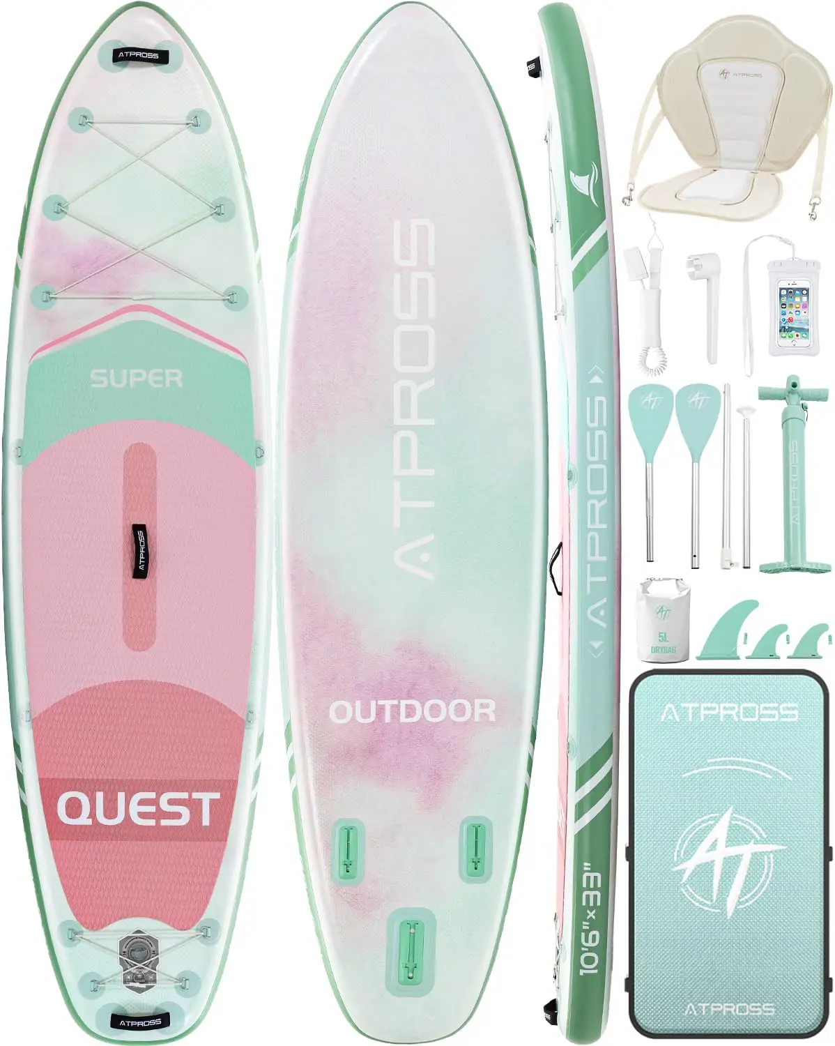 Stand Up Paddle Gonflable Adulte avec Siège Kayak & Accessoires