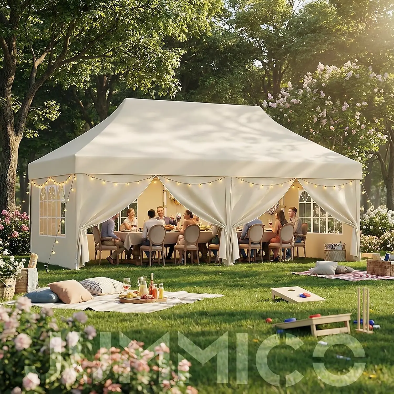 Tonnelle beige 3x3m vue 7