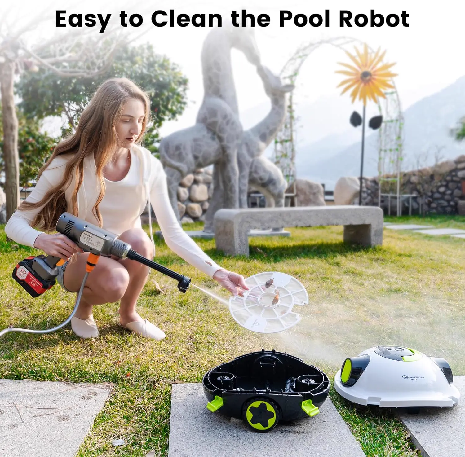 Robot piscine sable 120 m² vue 6