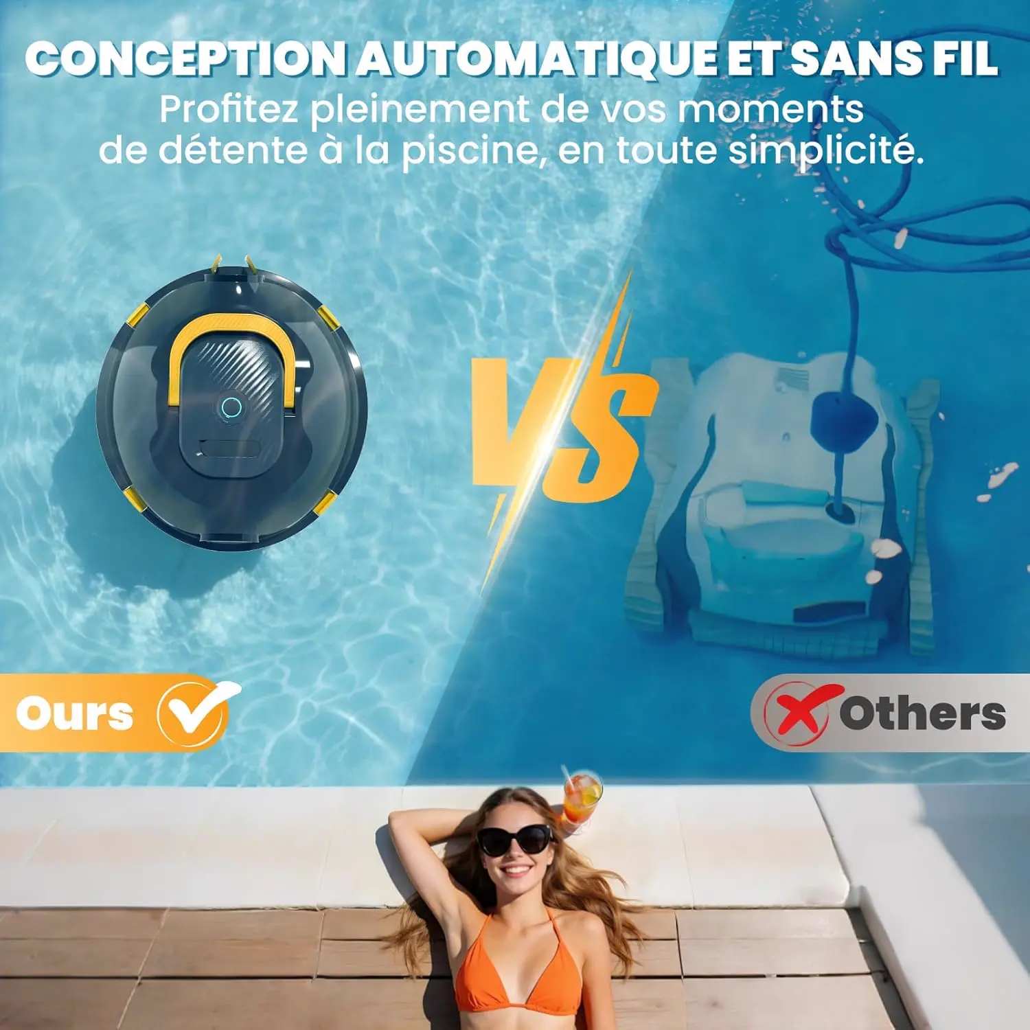 Robot piscine 110 m² vue 8