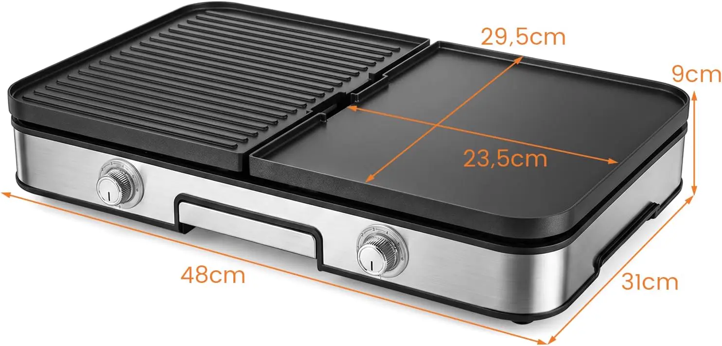 Barbecue électrique en aluminium noir 31 x 9 cm vue 2