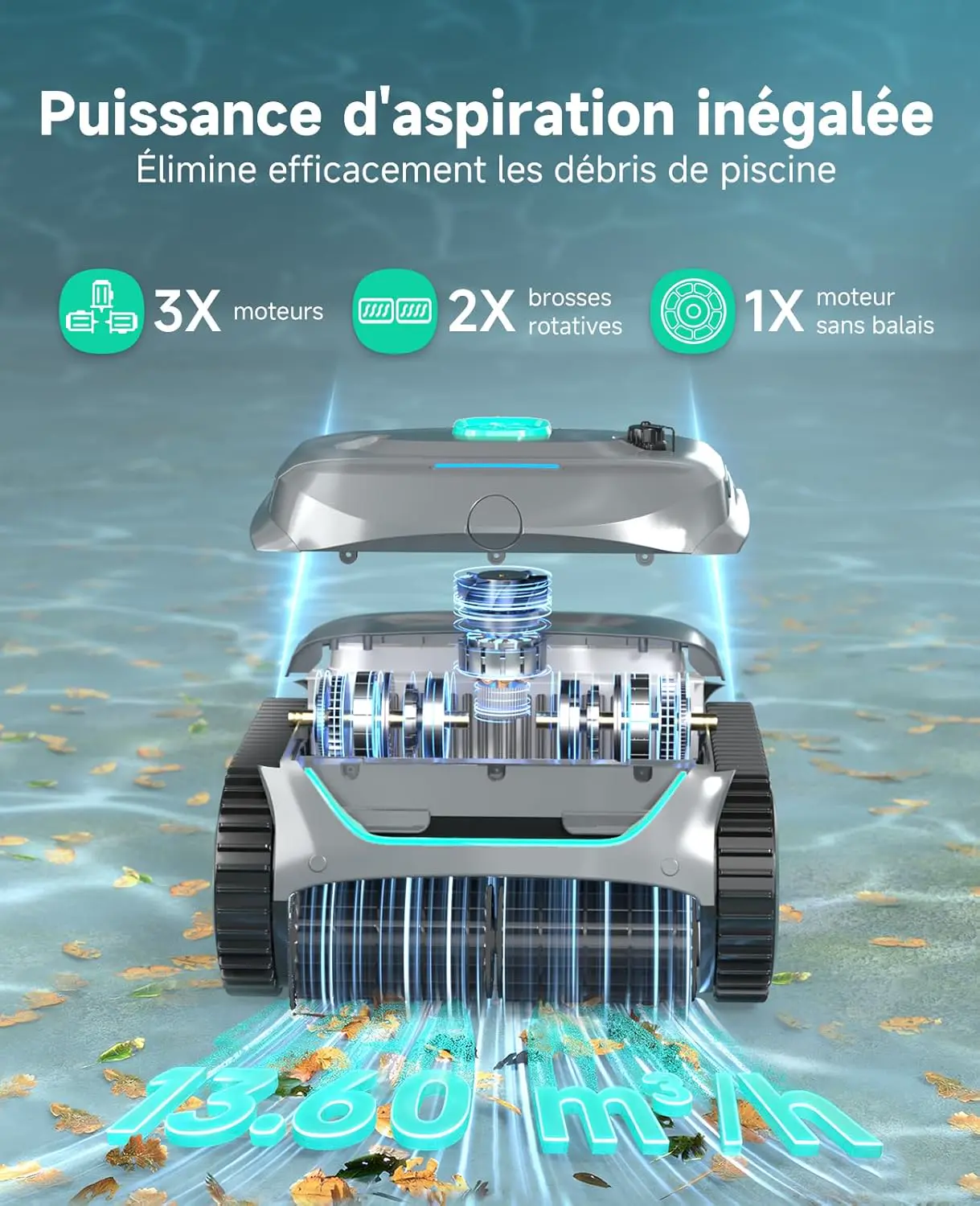 Robot piscine sable 42,8 x 31,5 cm vue 2