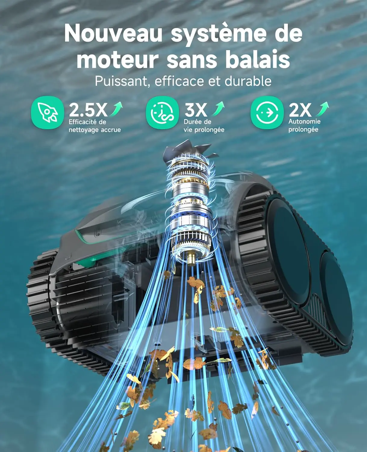 Robot piscine sable 42,8 x 31,5 cm vue 4