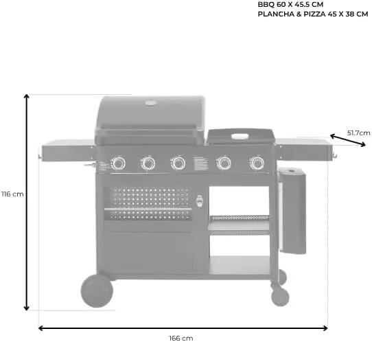 Barbecue à gaz en acier vue 4