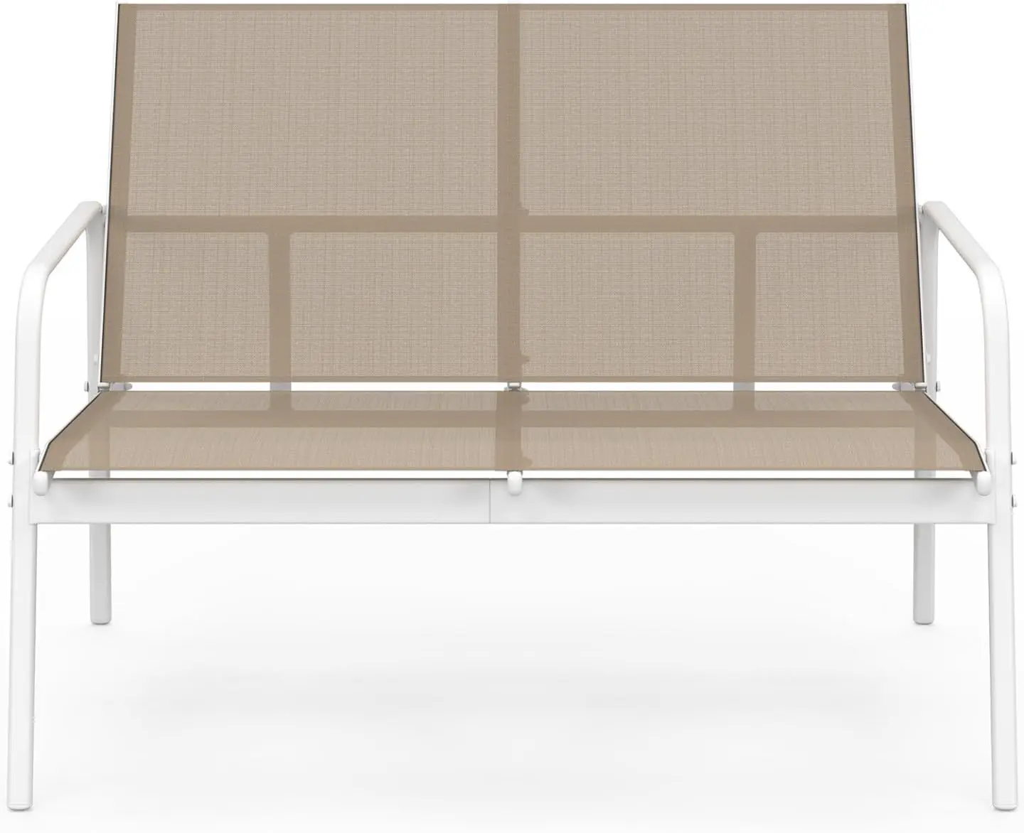Salon de jardin 4 places en acier beige 105 x 64 vue 3