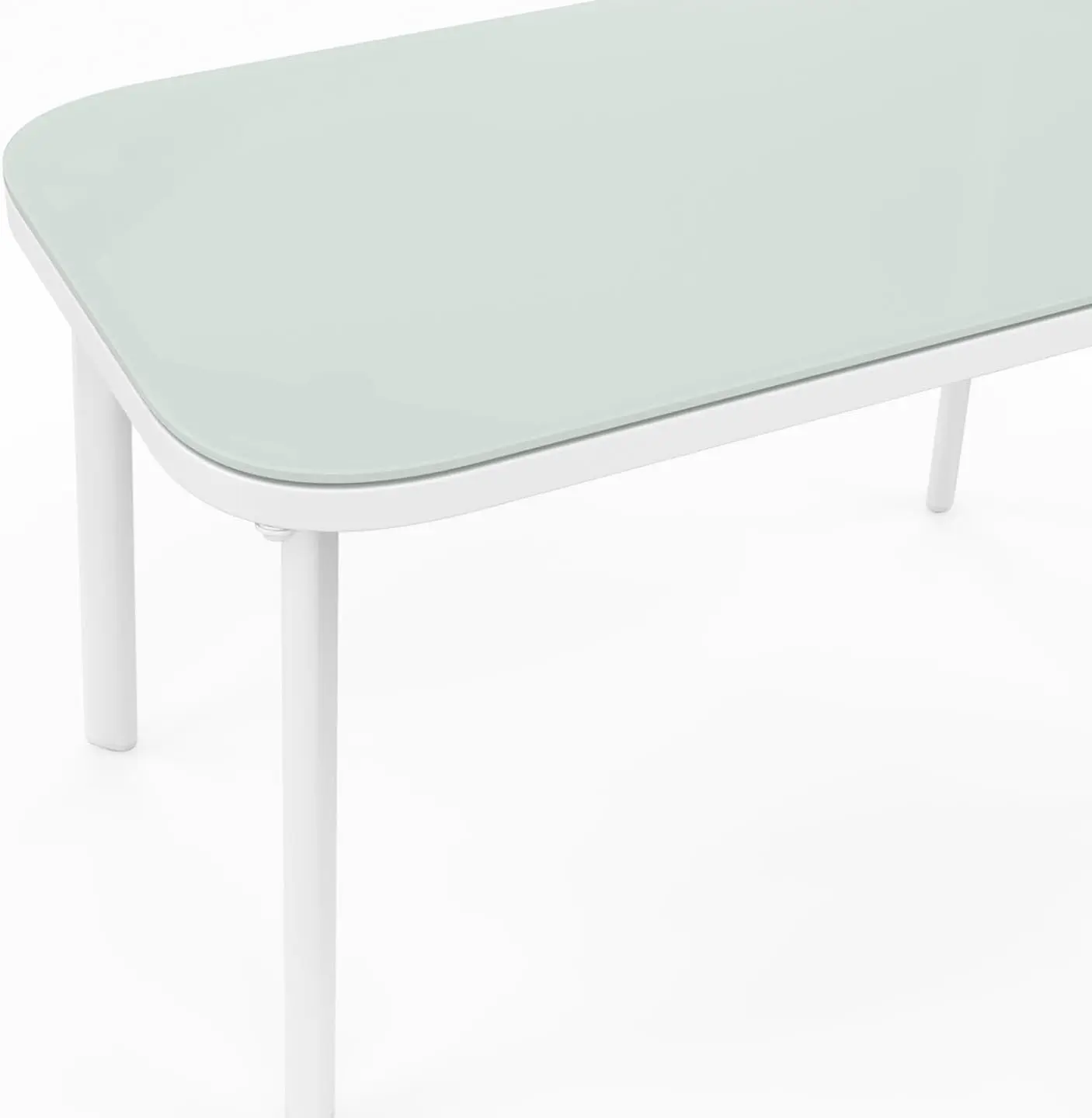Salon de jardin 4 places en acier beige 105 x 64 vue 7