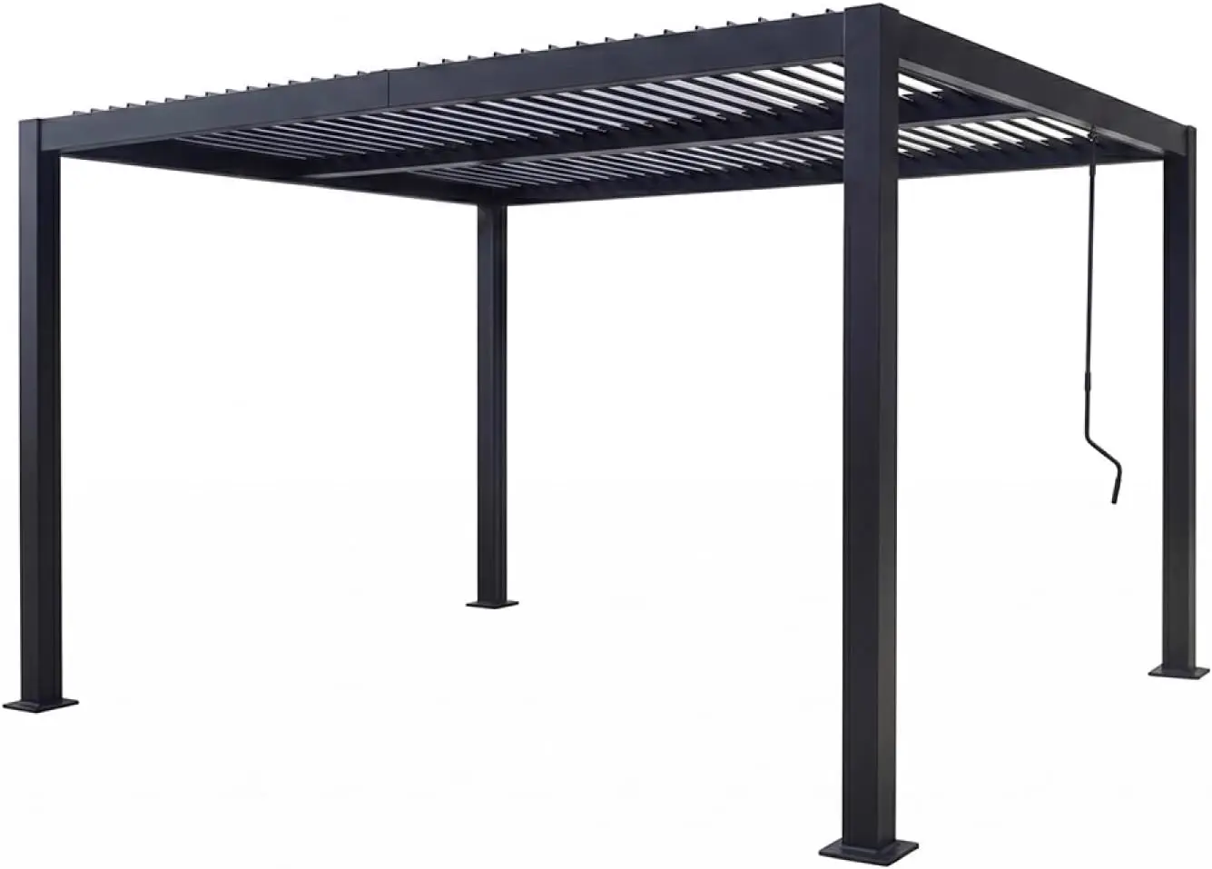 CONCEPT USINE | Pergola Bioclimatique CORFU Noir | 4 x 3
