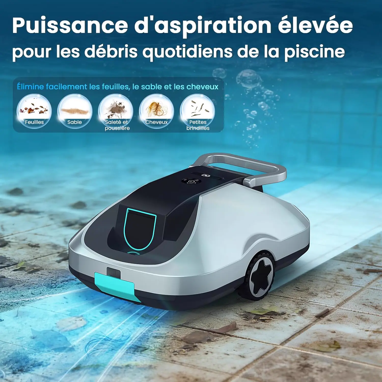 Robot piscine sable 232 m² vue 2