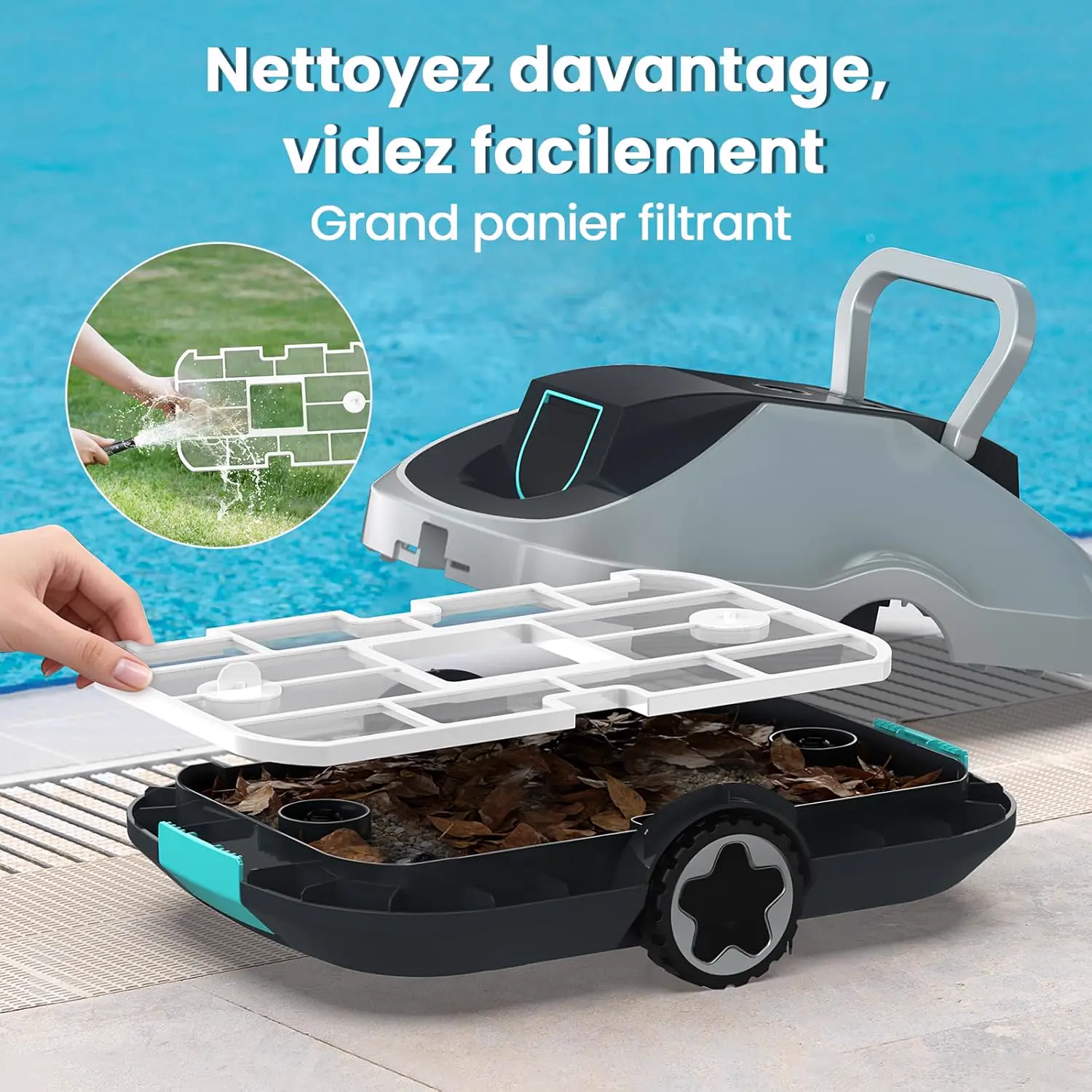 Robot piscine sable 232 m² vue 5