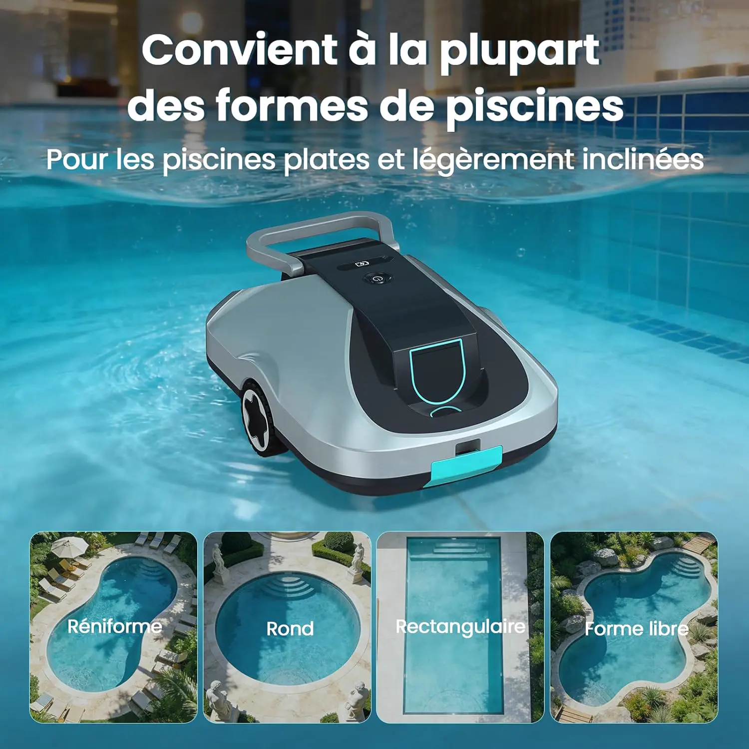 Robot piscine sable 232 m² vue 7