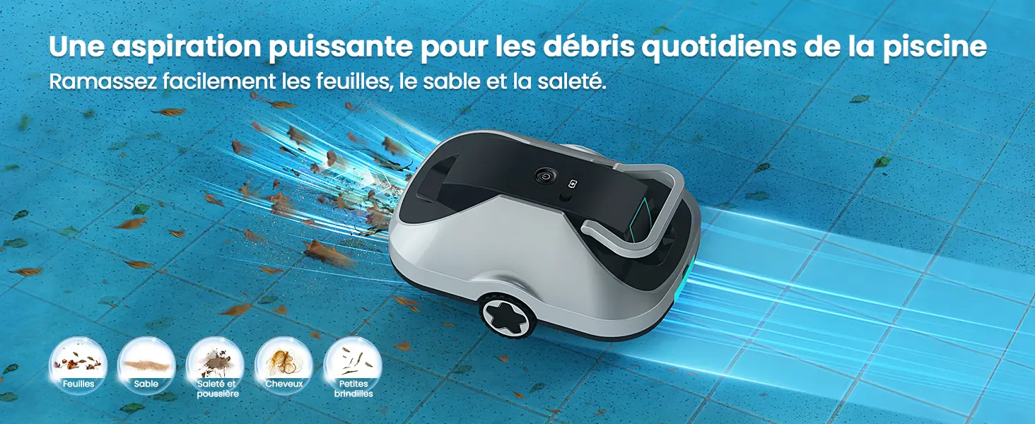 Robot piscine sable 232 m² — contenu détaillé 2