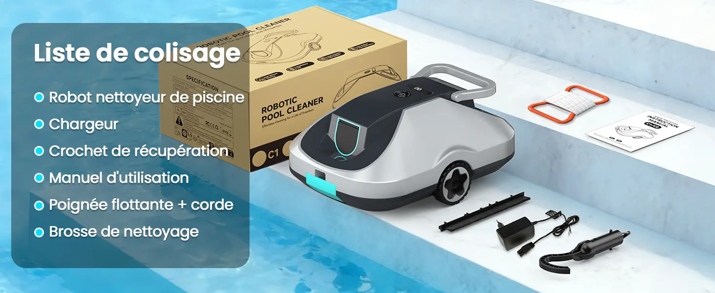 Robot piscine sable 232 m² — contenu détaillé 11