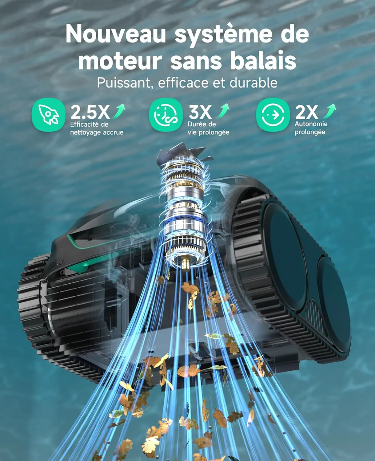 Robot piscine 42,8 x 31,5 cm vue 5
