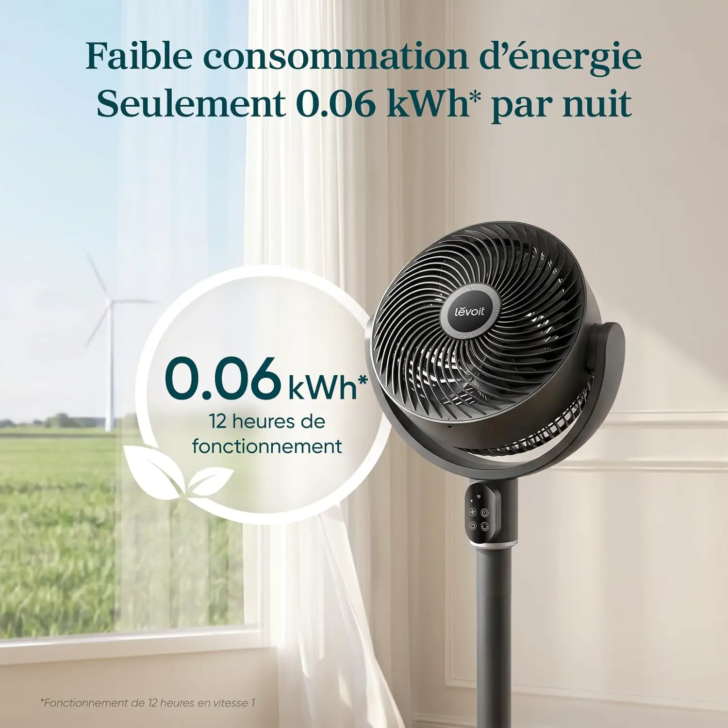 Ventilateur noir vue 4