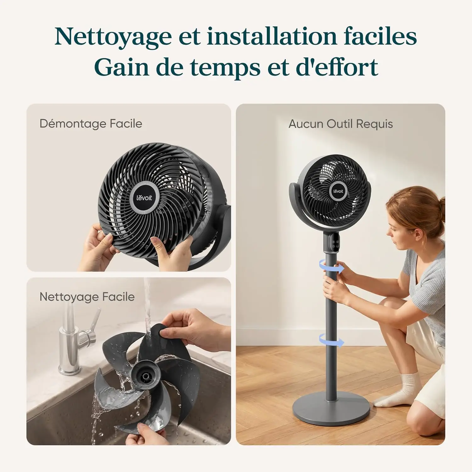 Ventilateur noir vue 6