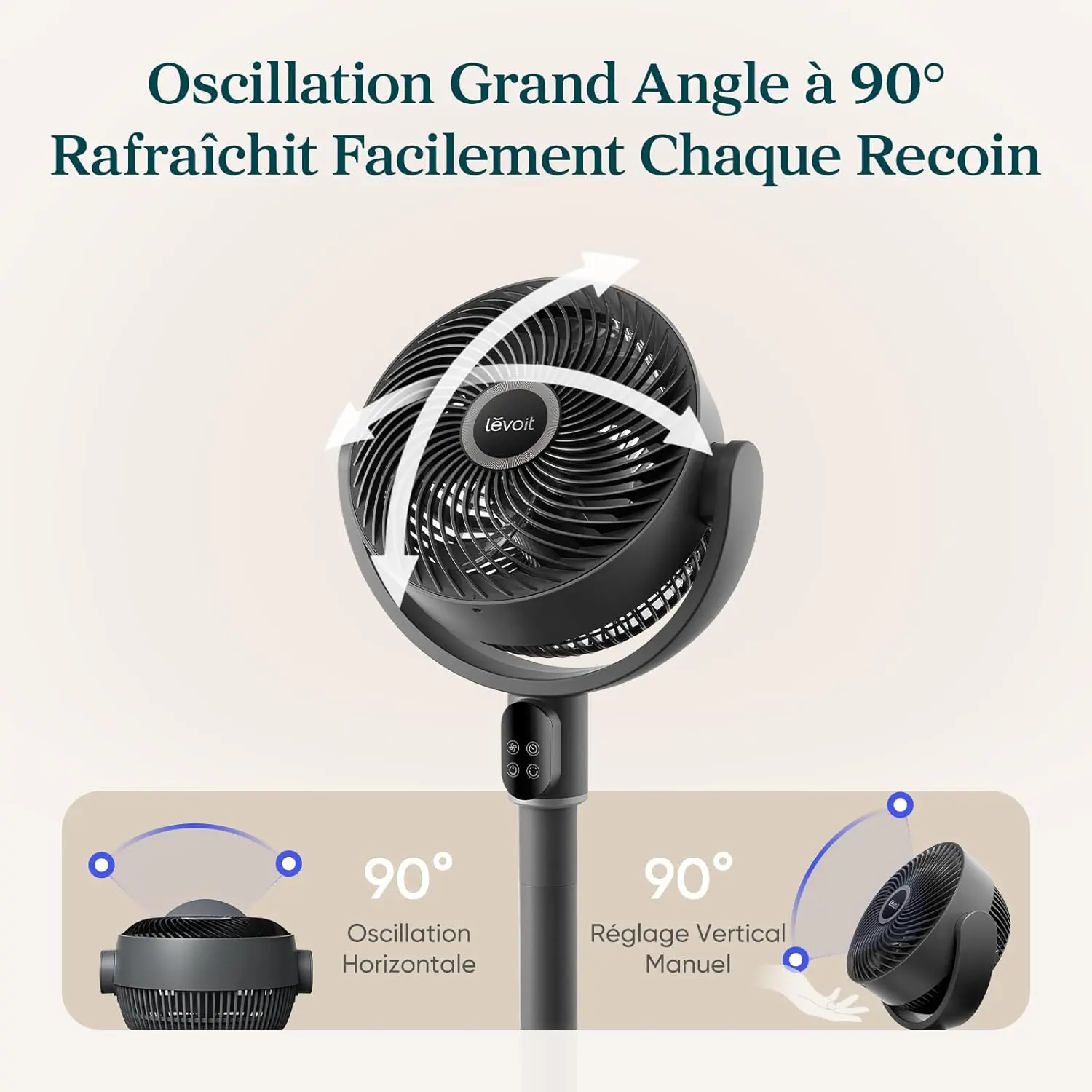 Ventilateur noir vue 8